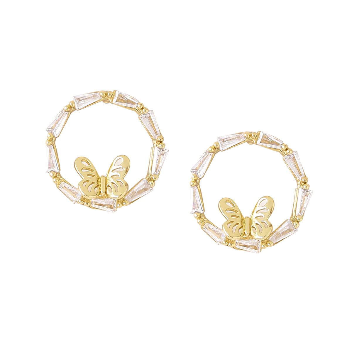 Yellow Chimes Unique Hoop Earrings - Trendy addition to jewelry