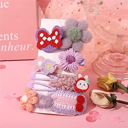 Yellow Chimes purple hair clips - perfect for school outfits