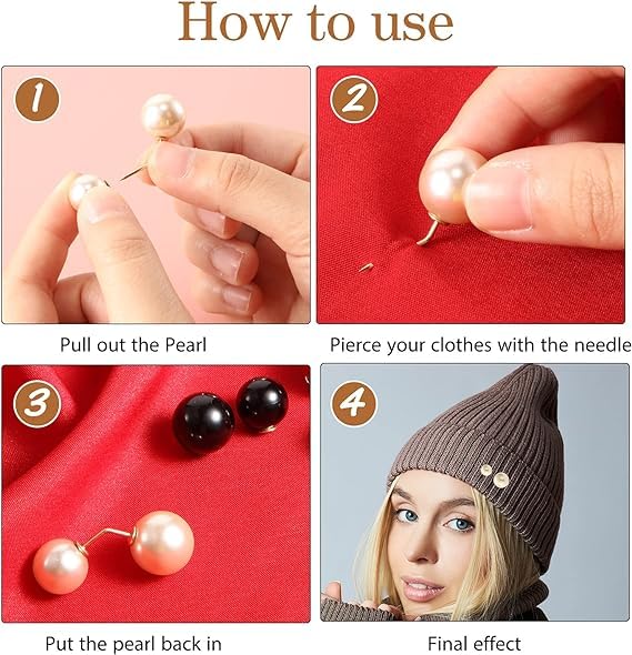 Yellow Chimes elegant pearl pins - Outfit enhancer for events