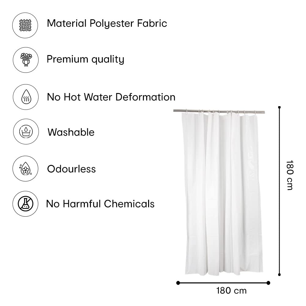 Anko White Shower Curtain - Elegant bathrooms