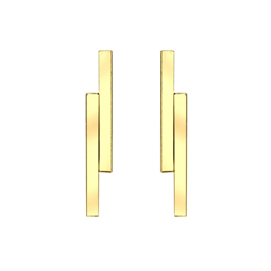 Yellow Chimes Silver Stud Earrings - Adorn Yourself with Style