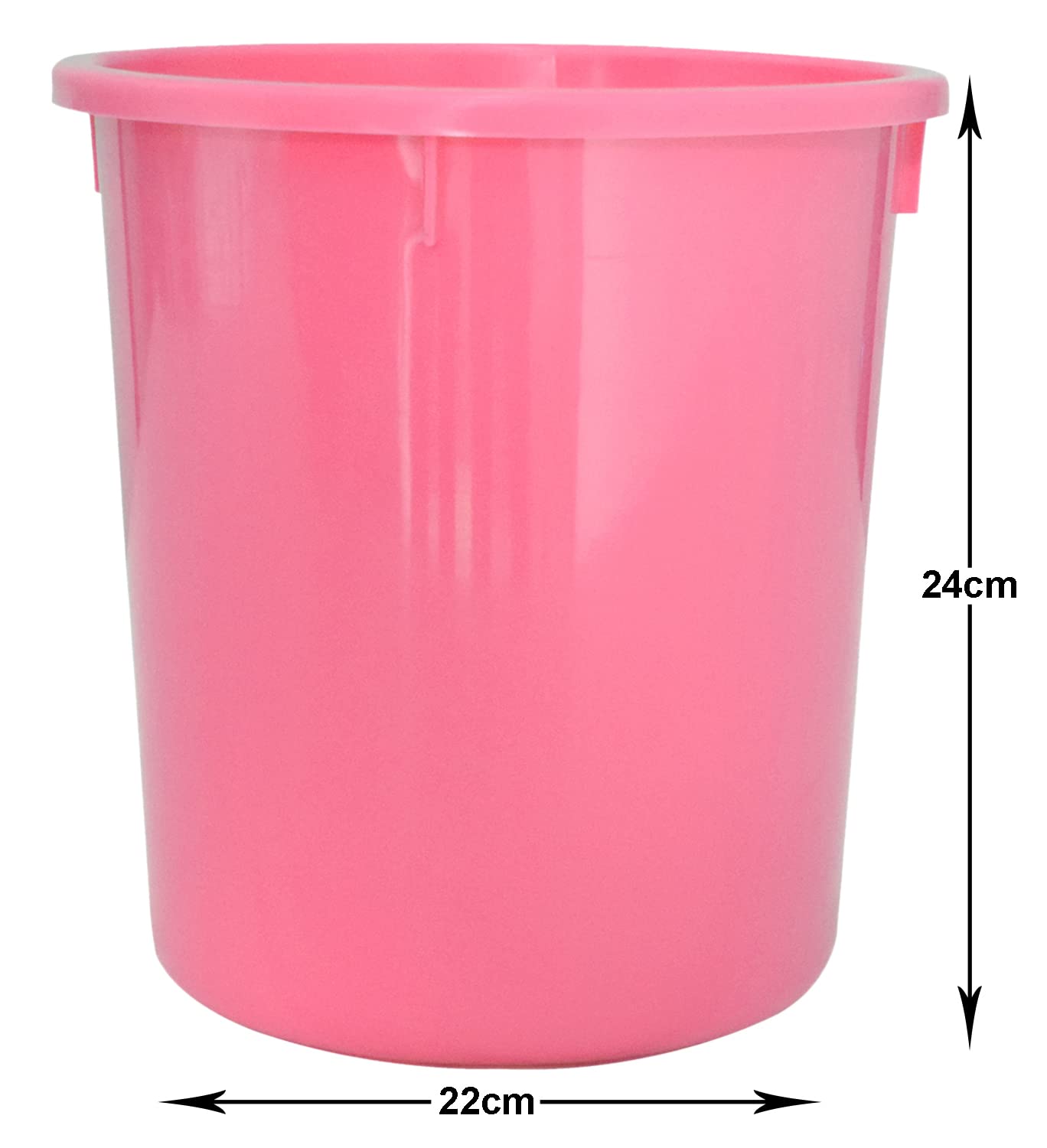 Kuber Industries Plastic Open Plastic Dustbin Without Lid|Trash Bin, Garbage Bin, Waste Bin, 5Ltr. (Pink)-47KM01046