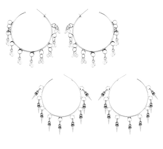 Kairangi Fashion Silver Earrings - Office Wear