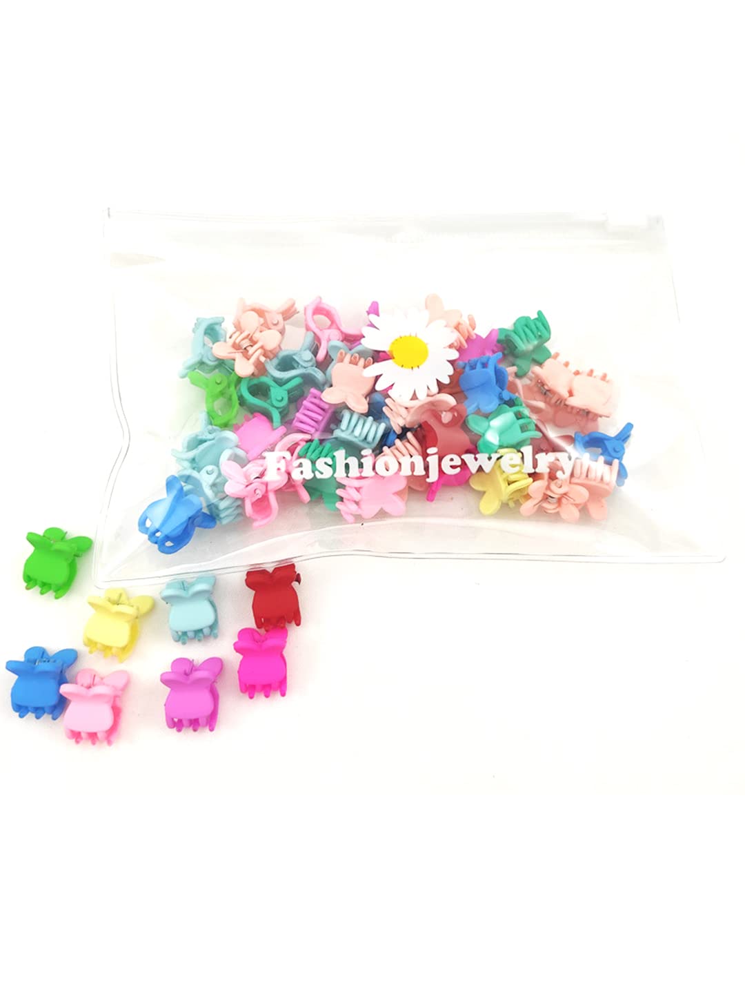 Yellow Chimes hair clips - multicolor butterfly design for girls