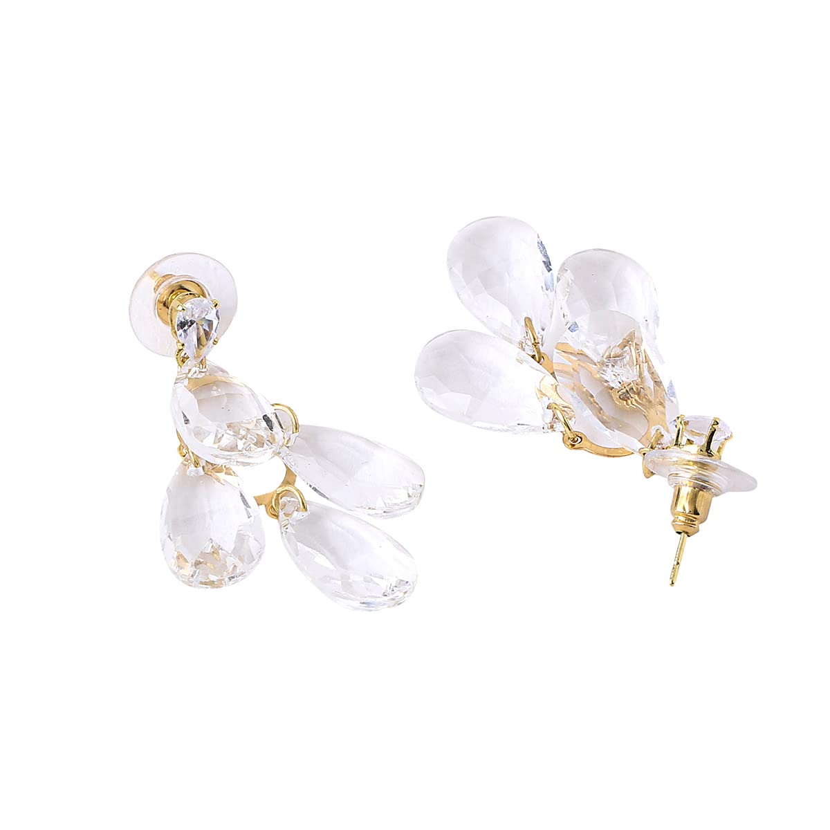 Yellow Chimes crystal studded earrings - perfect for anniversaries