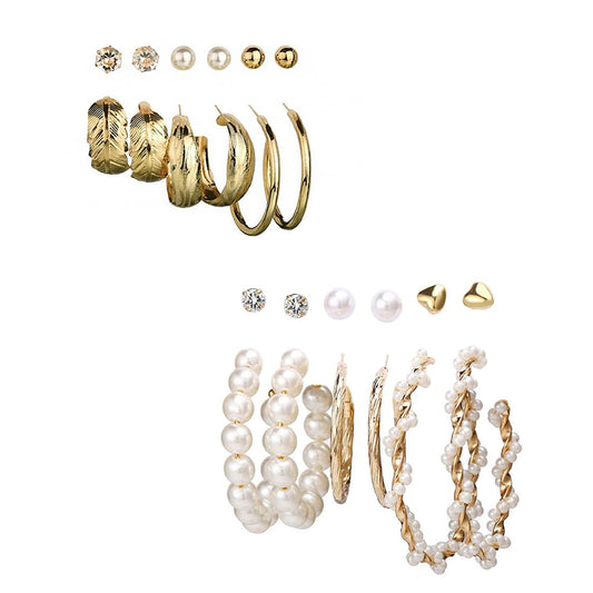 Yellow Chimes Earrings - Fashionable hoop earrings combo