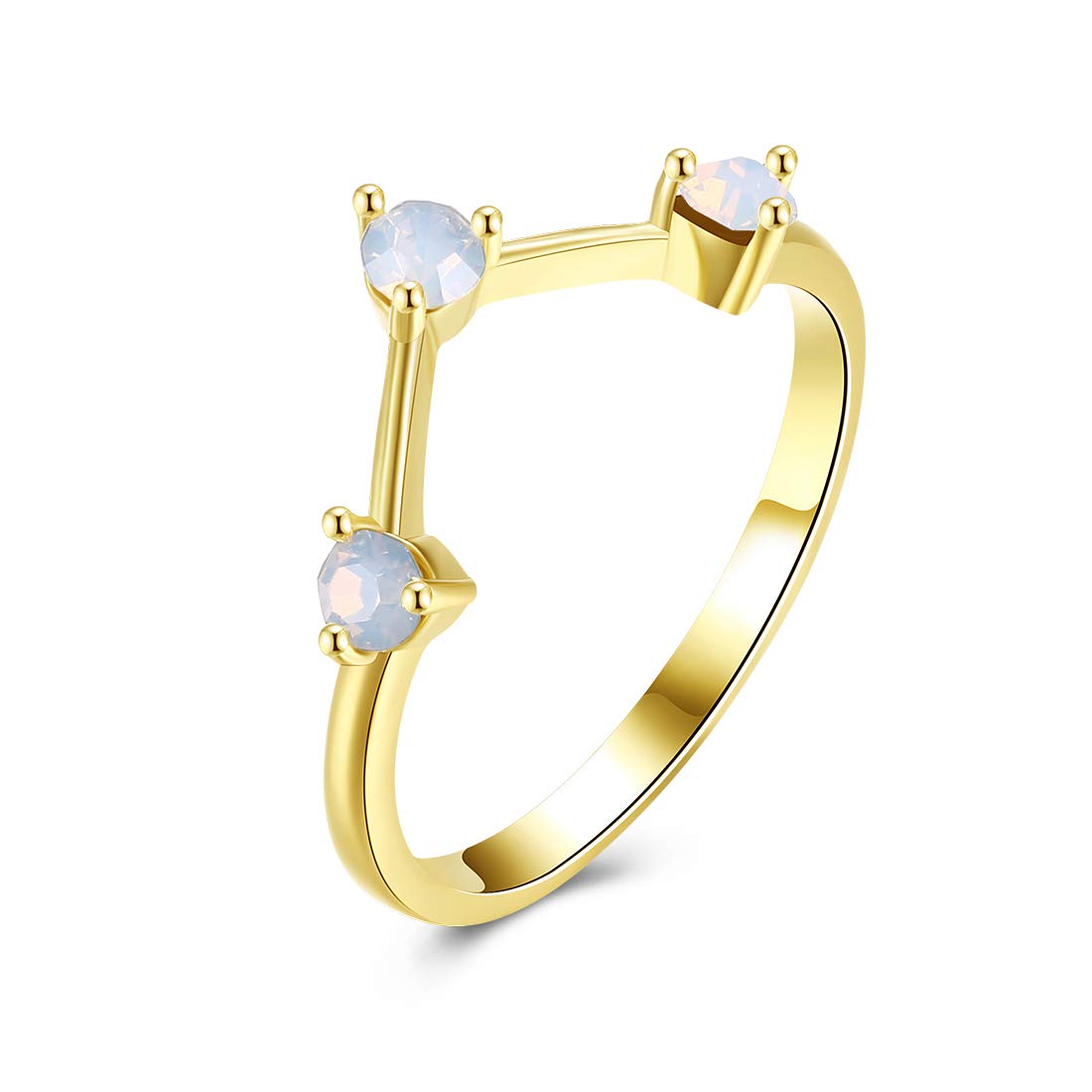 Yellow Chimes Gold Band Ring - Festive Celebration Accessory