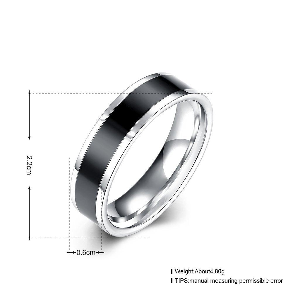 Yellow Chimes mens black band ring - elegant accessory for special events