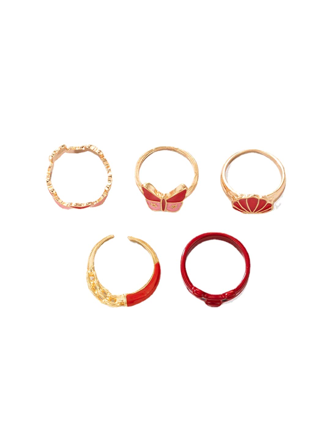 Yellow Chimes Stackable Rings Set - Ideal Birthday Gift