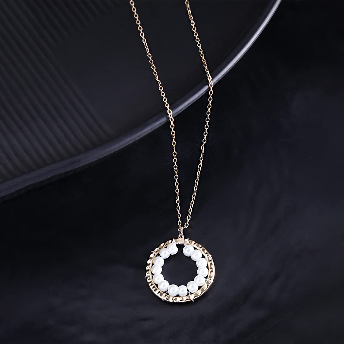Yellow Chimes Gold Plated Pendant Necklace - Perfect gift for her