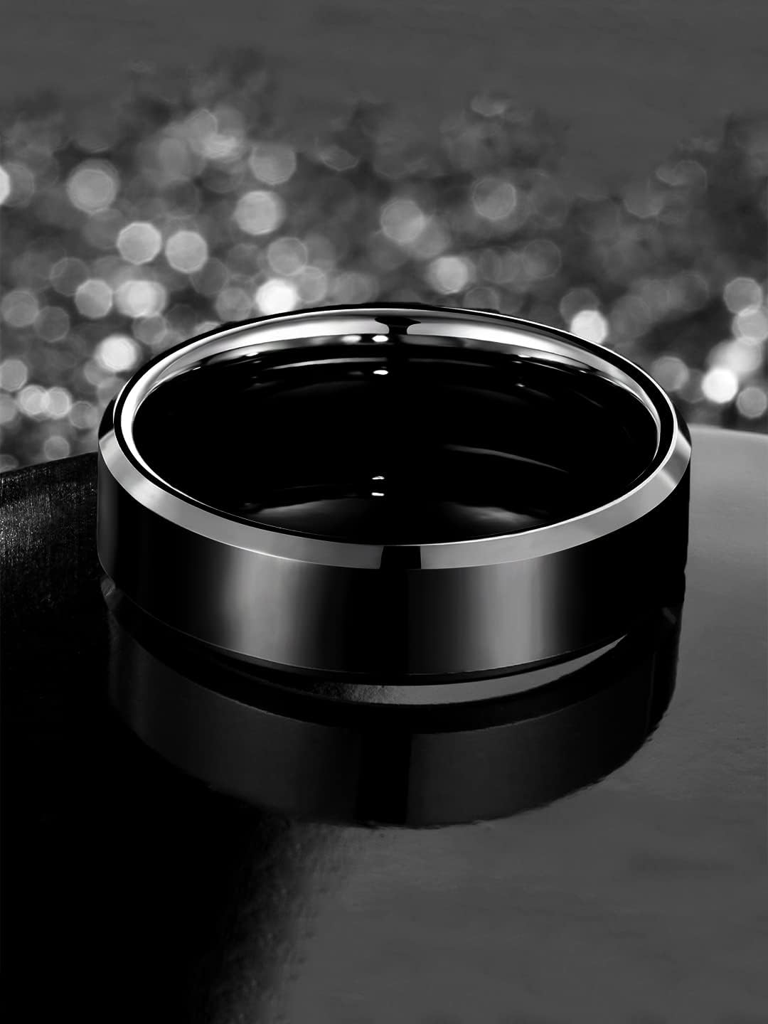 Yellow Chimes Black Band Ring - Date Night Accessory