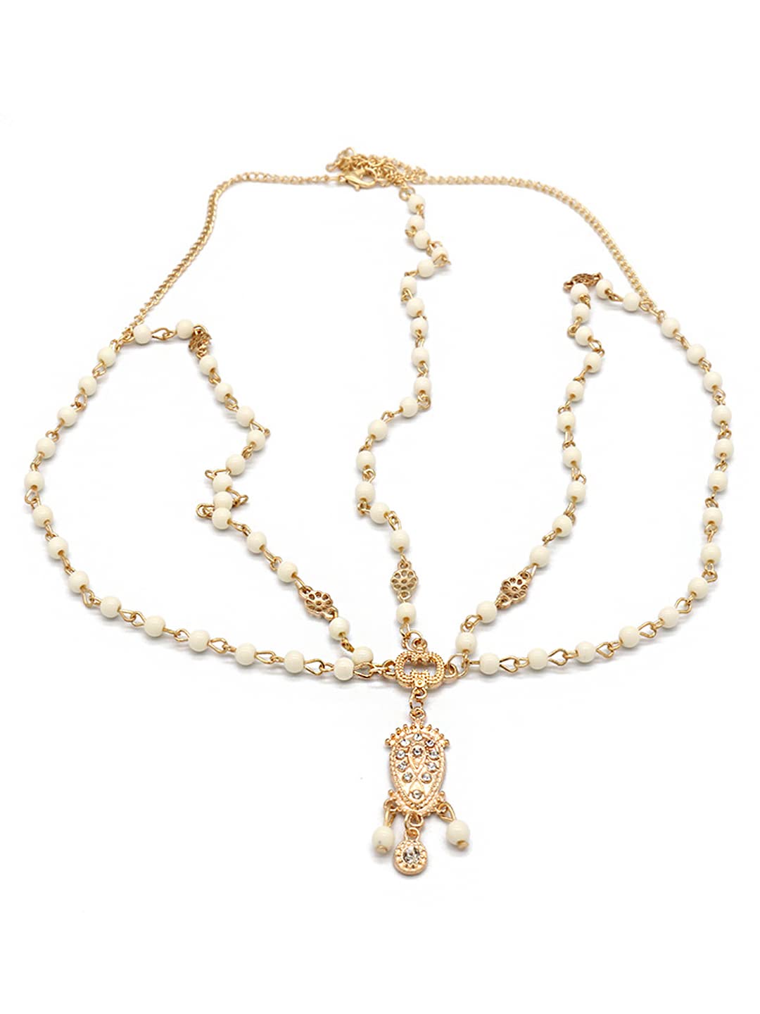 Buy Multilayer Pearl Studded Charm Head Chain - Gold Toned – The Better ...