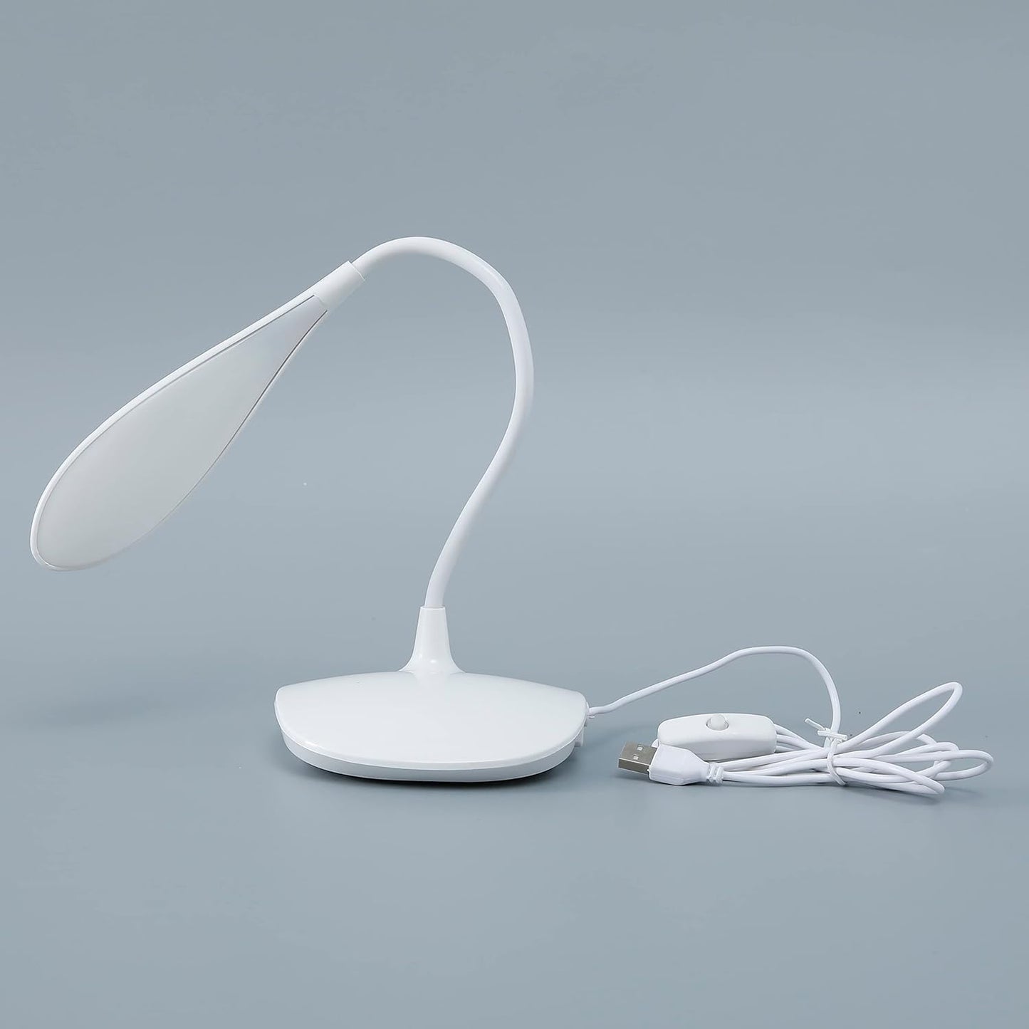 Combo: Water Drop Table Lamp with USB Plug-in | Includes LED Bulb | Size: Standard | Color: White