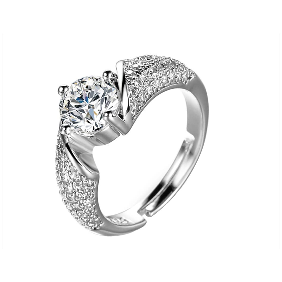 Yellow Chimes women's silver toned finger ring - exquisite accessory