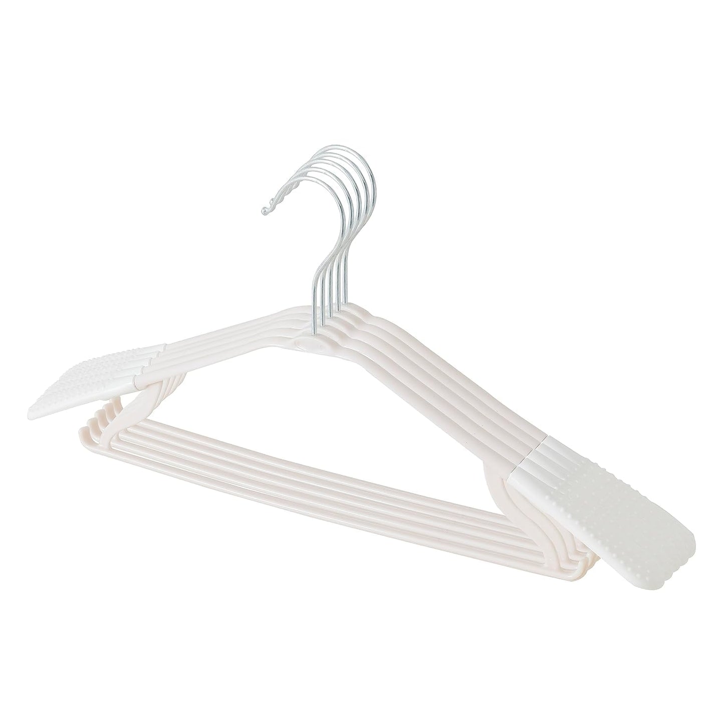 Kuber IndustriesPP Cloth Hanger Set of 20 with Zinc Plated Steel Hook (White)