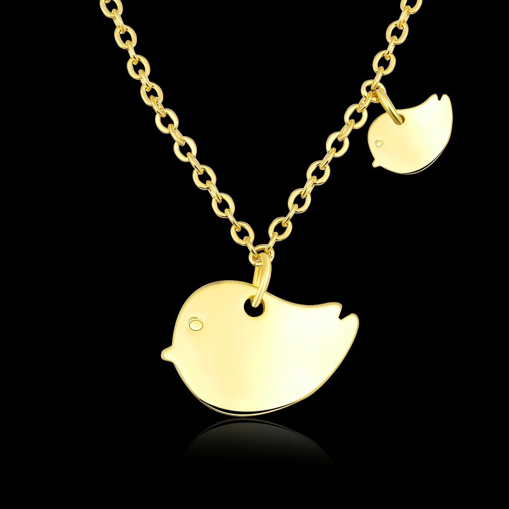 Yellow Chimes adjustable love birds pendant - elegant design
