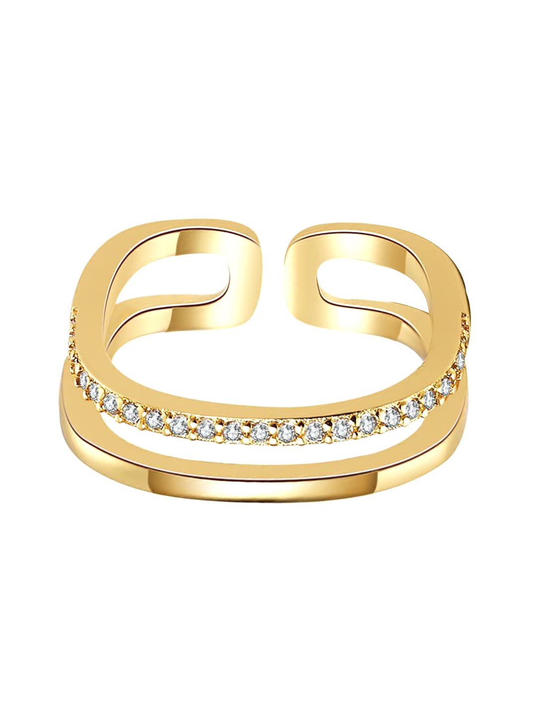 Yellow Chimes crystal ring - lightweight and stylish