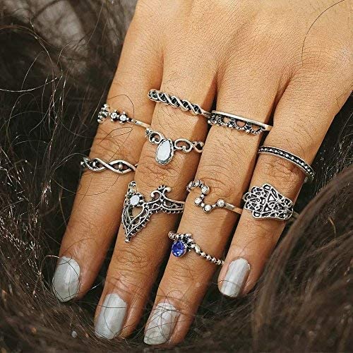 Yellow Chimes vintage silver rings - ideal for casual outings