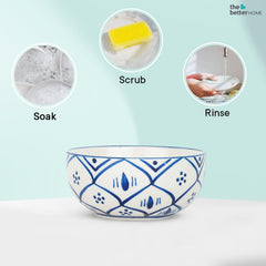 The Better Home Terra Series Ceramic Bowl for Snack & Dinner(2Pcs) | Ramen Soup Bowl Microwave Safe | Chip Resistant Dinnerware Snack Serving Bowl | Dinning Bowl Katoris for Dinner | Serving Bowl Set