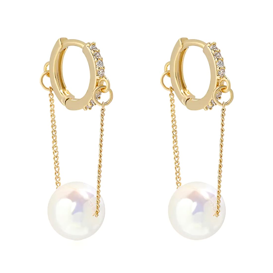 Yellow Chimes hanging chain earrings - stylish accessory