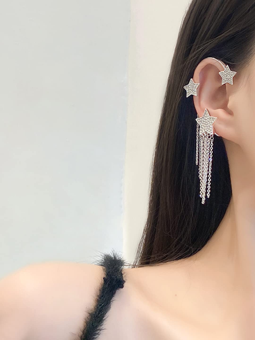 Yellow Chimes unique ear cuff - trendy everyday accessory