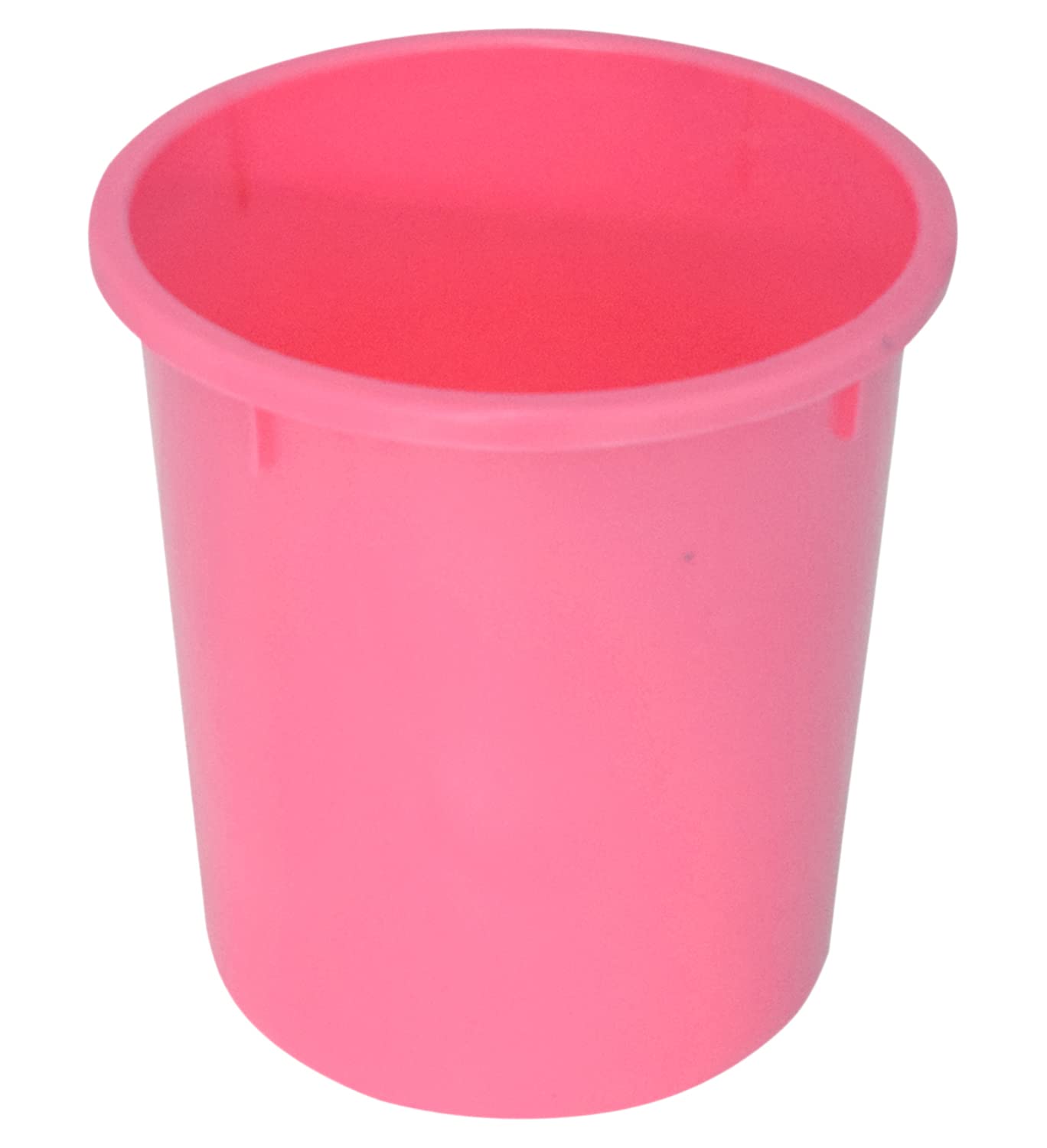 Kuber Industries Plastic Open Plastic Dustbin Without Lid|Trash Bin, Garbage Bin, Waste Bin, 5Ltr. (Pink)-47KM01046