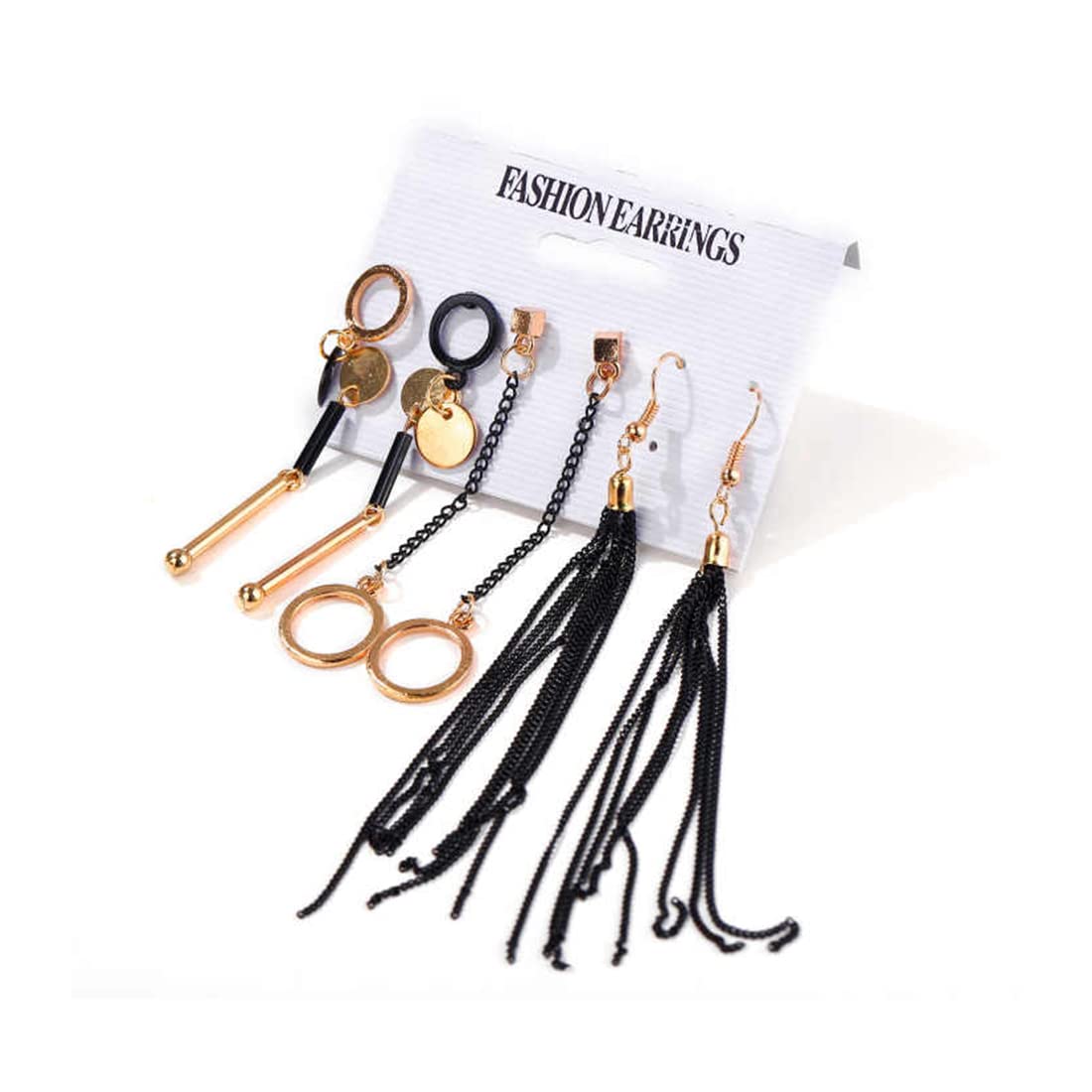 Yellow Chimes four pairs earrings - trendy gift for her