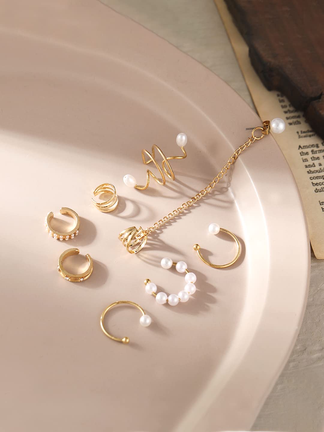 Yellow Chimes adjustable ear cuffs - Elegant gift for women