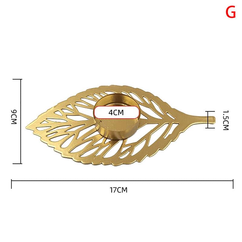 Small Leaf Shape Tealight Candle Holder | Diwali Decoration | Home Decor | Golden Color