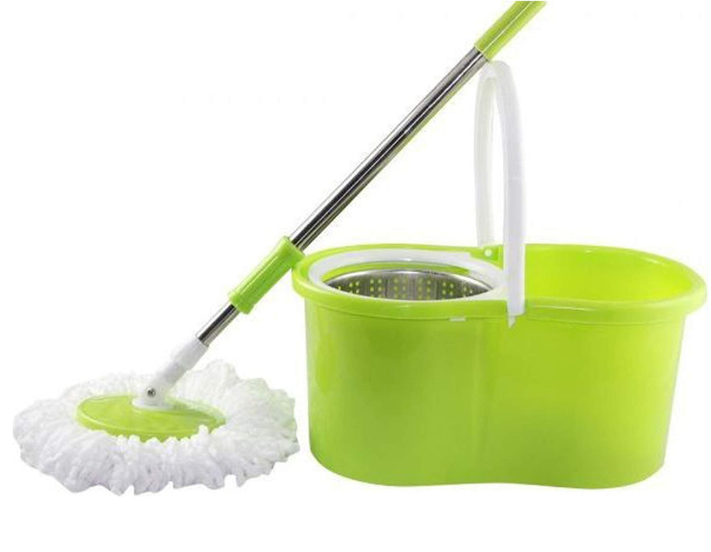 Kuber Industries 360 Degree Spin Mop with Basket and Steel Spinner (CTKTC1812)