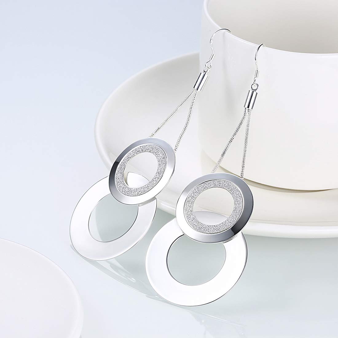 Yellow Chimes silver earrings - anniversary gift idea