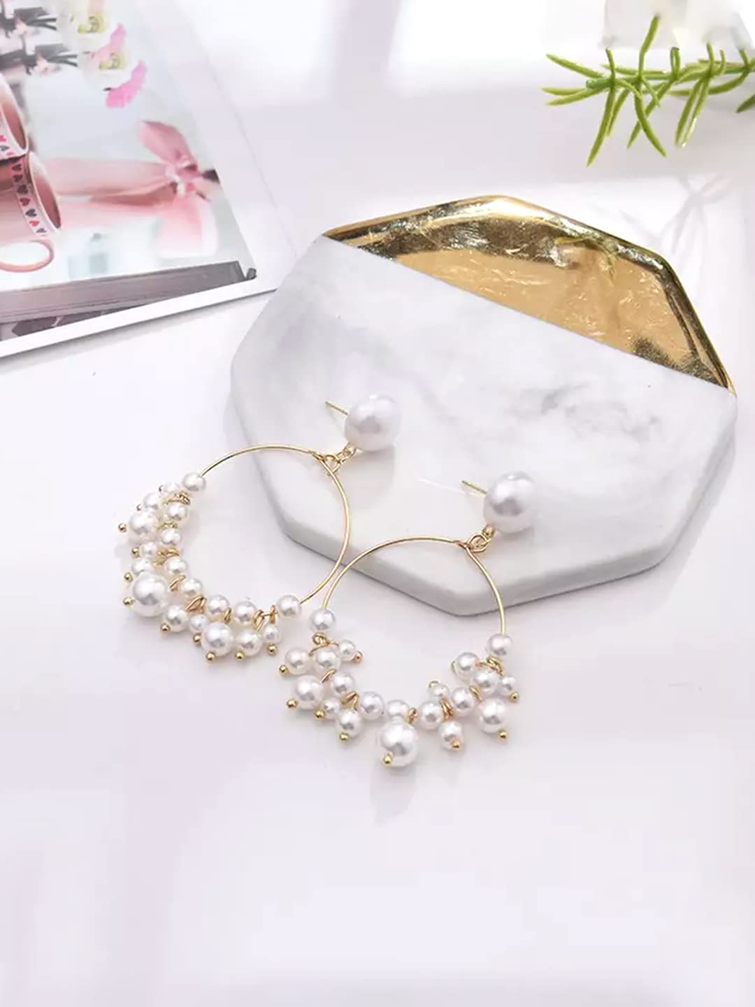 Yellow Chimes earrings - Attractive gold-plated jewelry