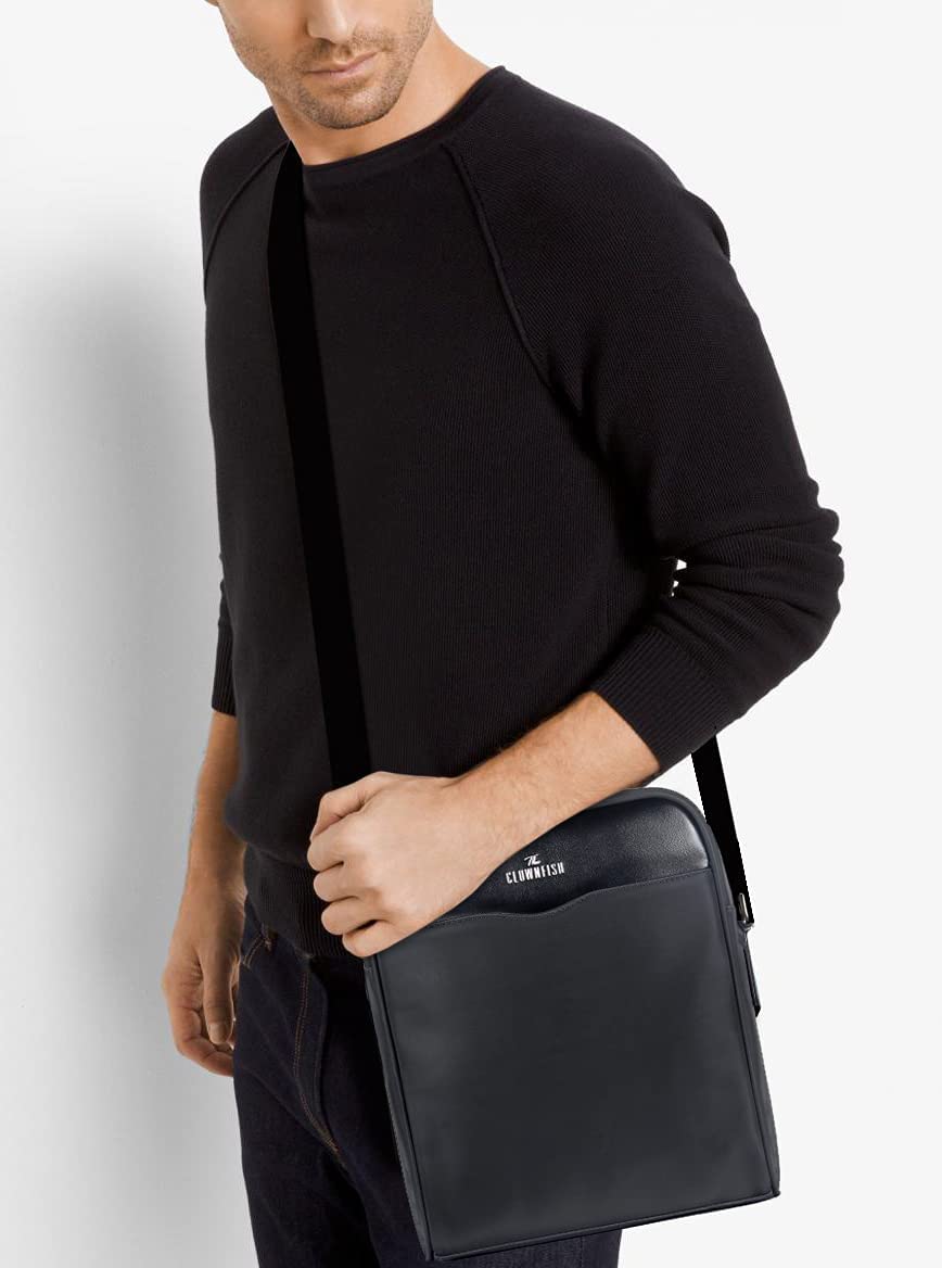 Onyx Faux Leather Sling Bag - Water Resistant, Adjustable Strap | 2 Pockets | Casual Use | Black