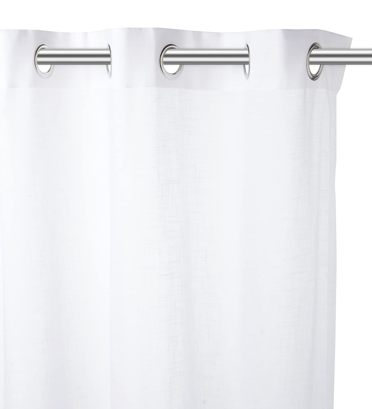 Encasa Cotton Linen Sheer Curtains - Living Room Decoration