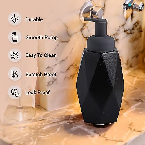 The Better Home Ceramic Foam Soap Dispenser 400ML (6Pcs) Foam Soap Dispenser for Bathroom | Soap Dispenser Set | Soap Dispenser for Kitchen | Hand Soap Dispenser | Foam Soap Dispenser for Wash Basin