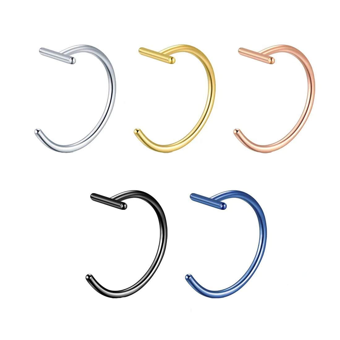 Yellow Chimes Non Piercing Nose Pins - Safe for sensitive skin