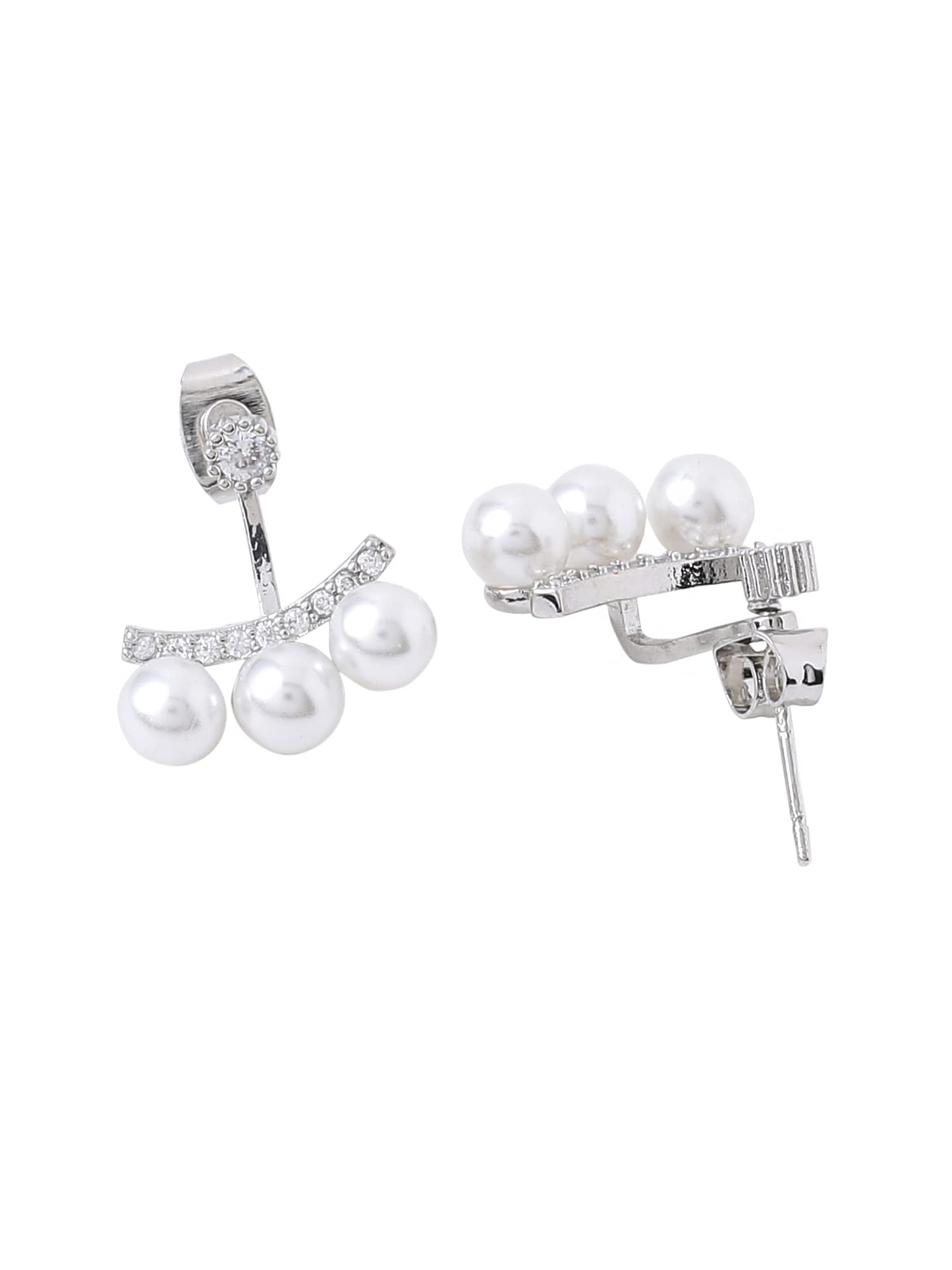 unwind Gold Toned Pearl Studded Earrings - Stylish choice for women