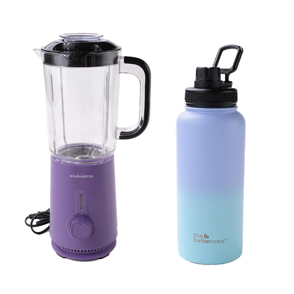 The Better HomeFumato Quikblend Nutri blender Purple & Insulated Bottle 1 litre Purple(Pack of 1)