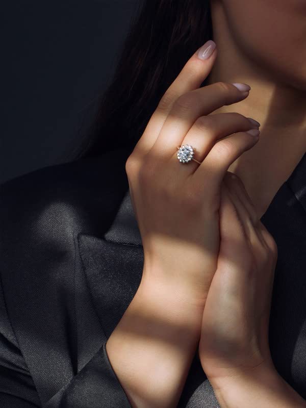 Yellow Chimes silver toned adjustable crystal ring - elegant gift for women