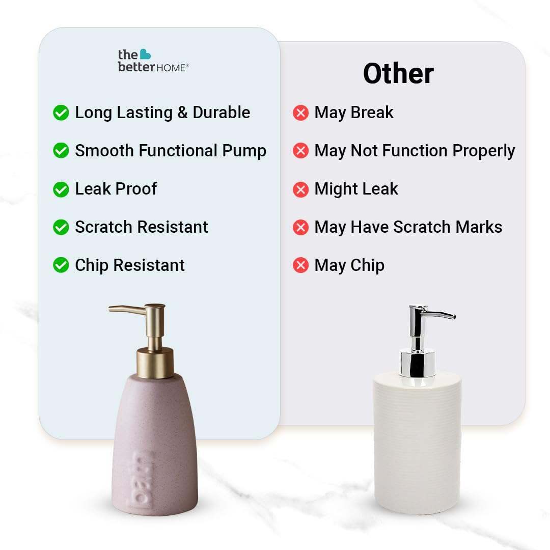 Combo: Ceramic Soap Dispenser Set - Stylish & Versatile | 4 Dispensers | 320ML | For Kitchen & Bathroom