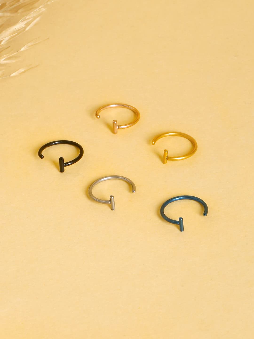 Yellow Chimes Non Piercing Nose Pins - Gift for loved ones