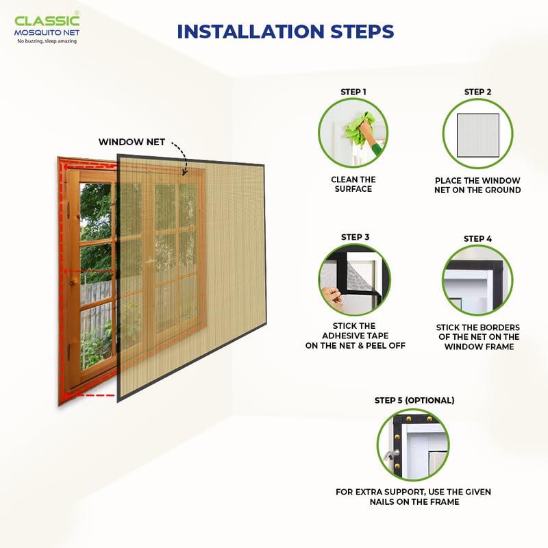 Classic Mosquito Net - Durable Fiberglass Material