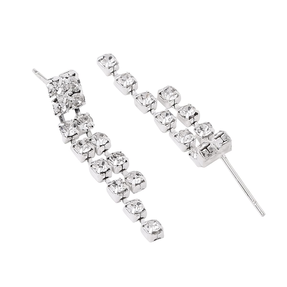 Yellow Chimes Silver Toned Crystal Necklace Set - Perfect Gift for Anniversaries