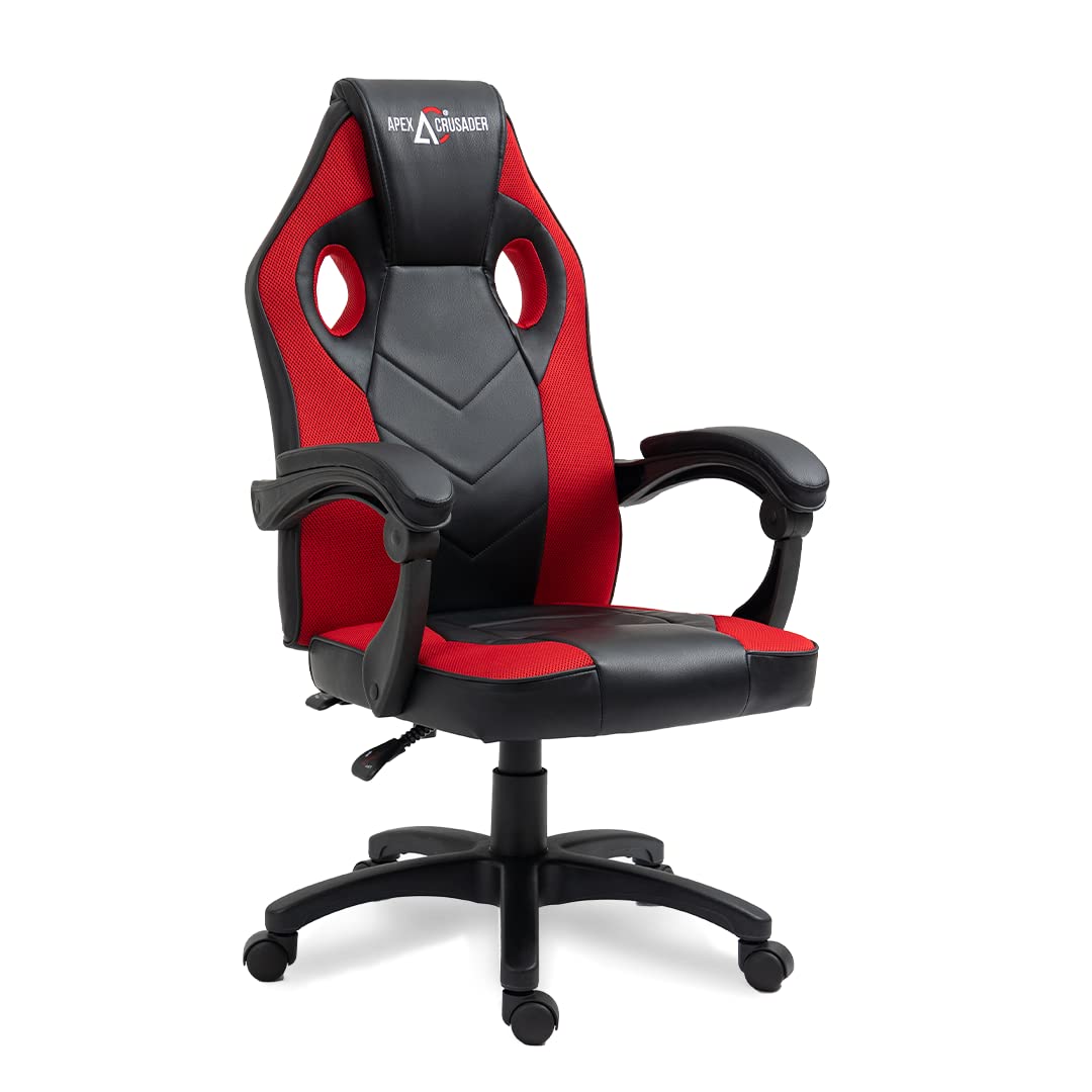 Ergonomic Gaming/Computer/Office Chair with Adjustable Lumbar & Height | Modern Style | Red