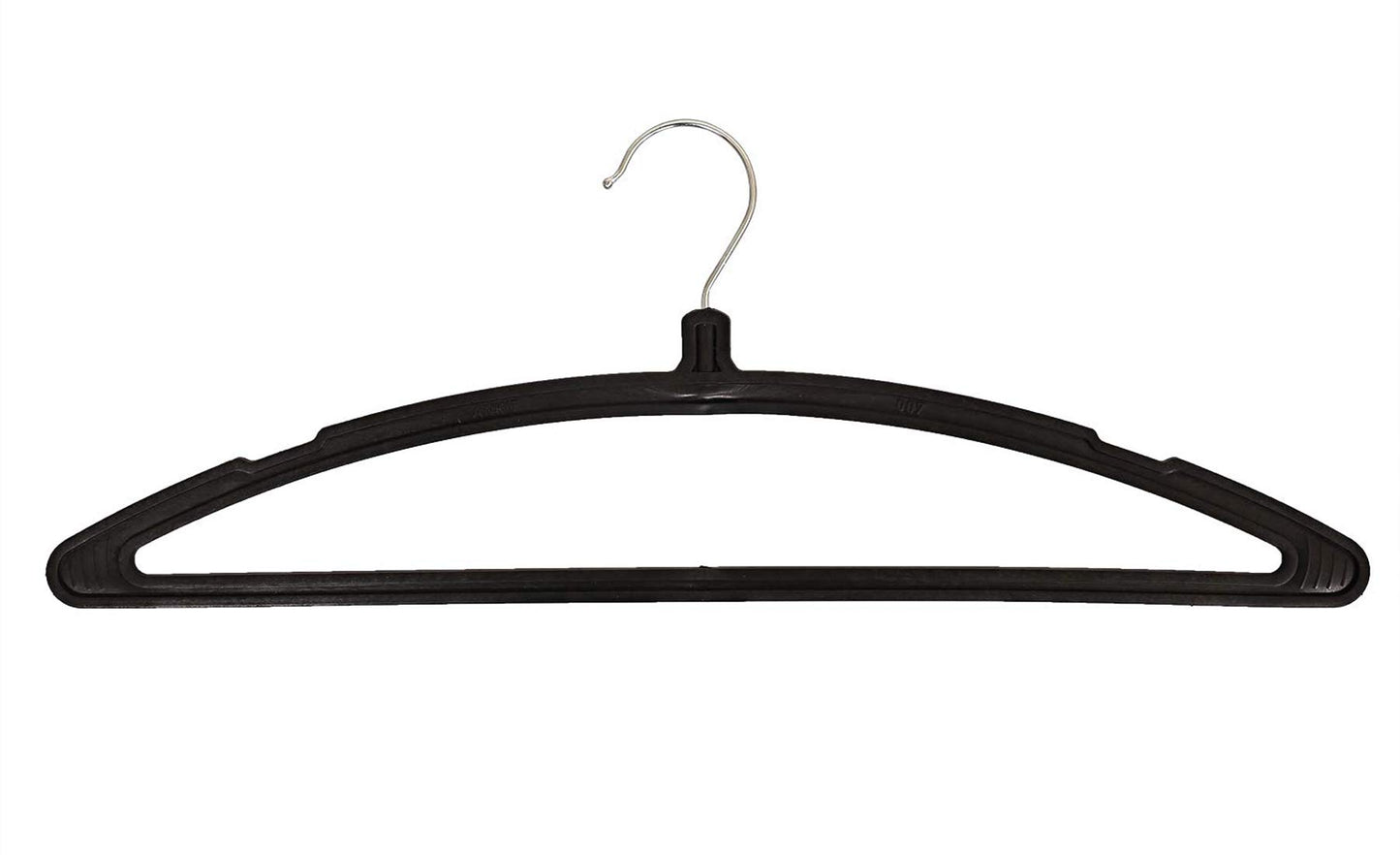 Pack of 6: Plastic Hanger Set - Slim, Anti Rust | Multipurpose Organizer | Standard Size | Black