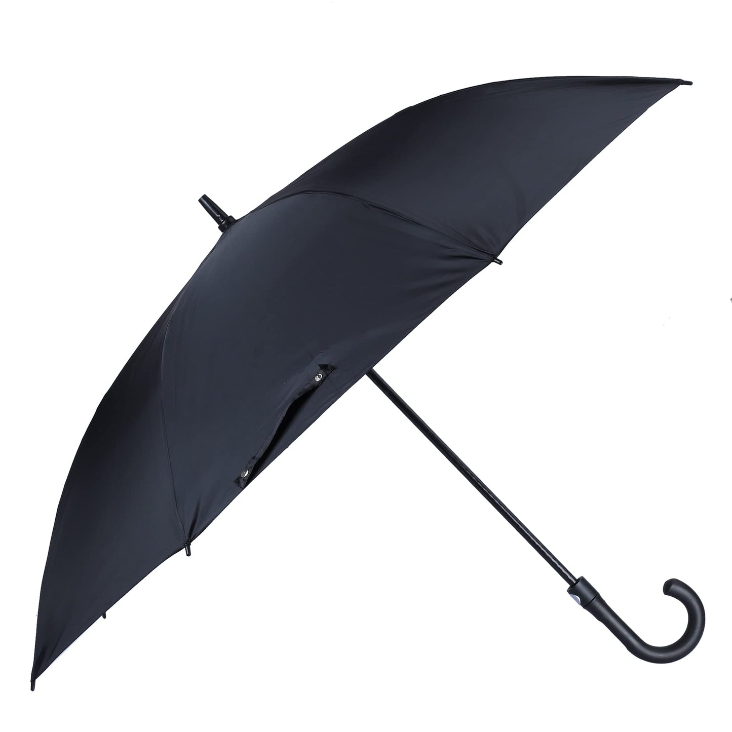 Folding Umbrella - Auto Open, Waterproof Polyester | Includes Strap | Standard Size | Mighty Black