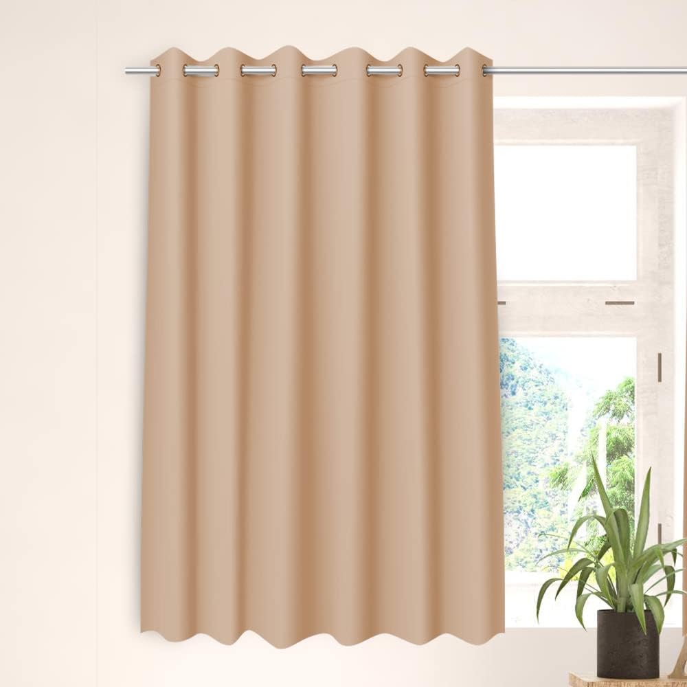 Blackout Curtain - 100% Room Darkening, Insulated Polyester | 1 Piece | 5 Feet | Modern Gold Design