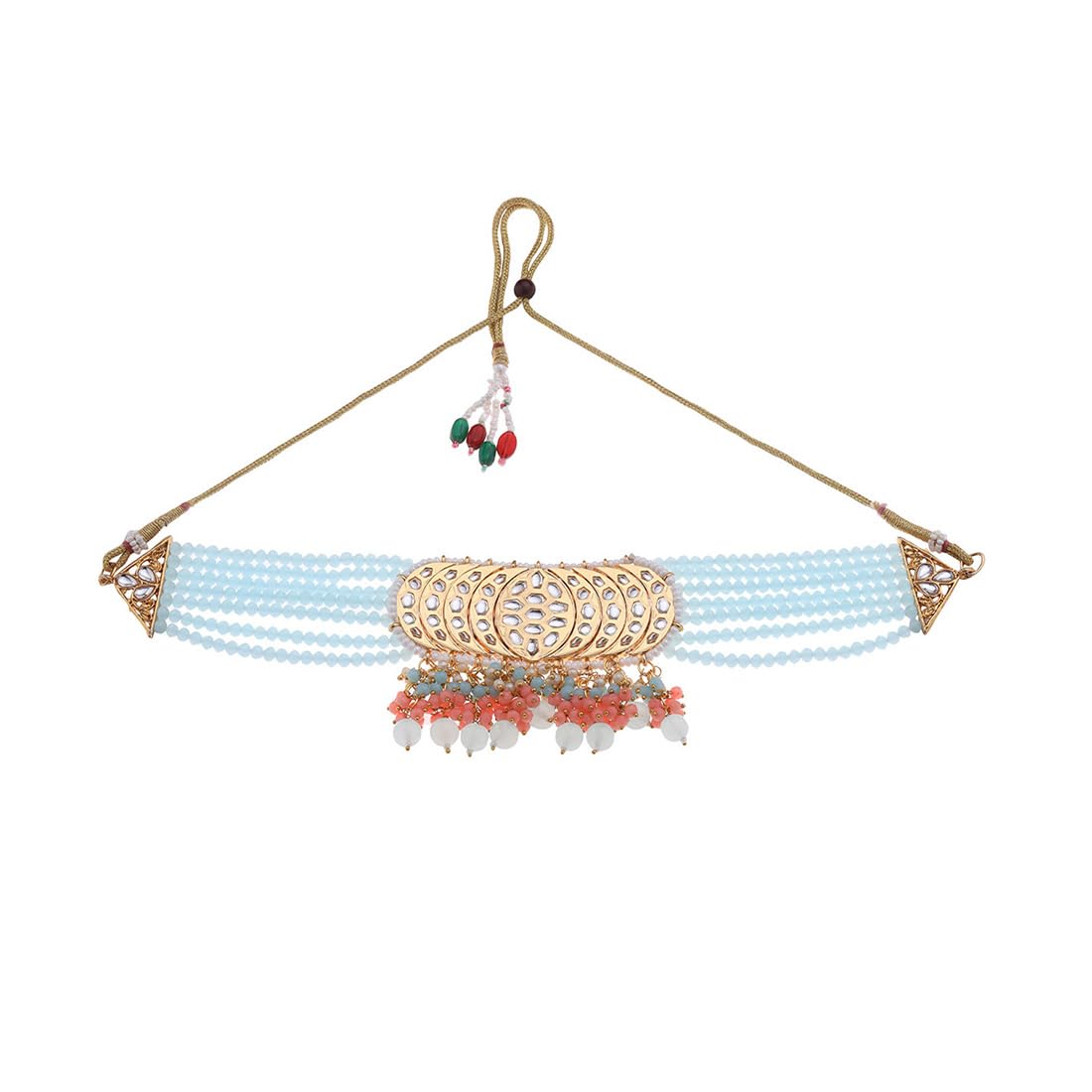 Yellow Chimes maang tikka - Elegant attire complement