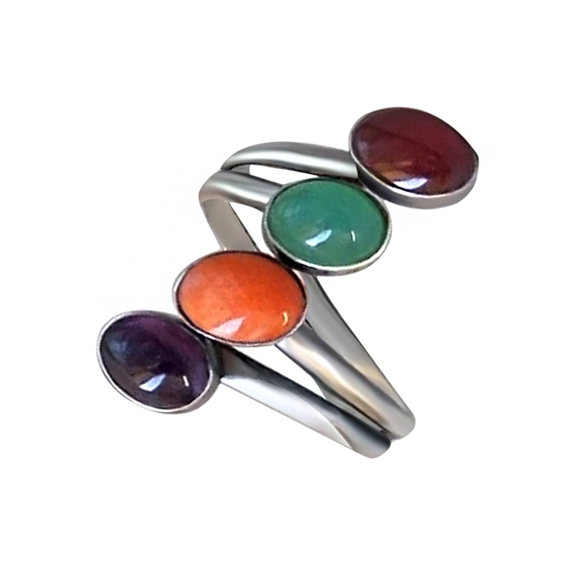 Yellow Chimes Silver Ring - Glamorous touch for festive occasions