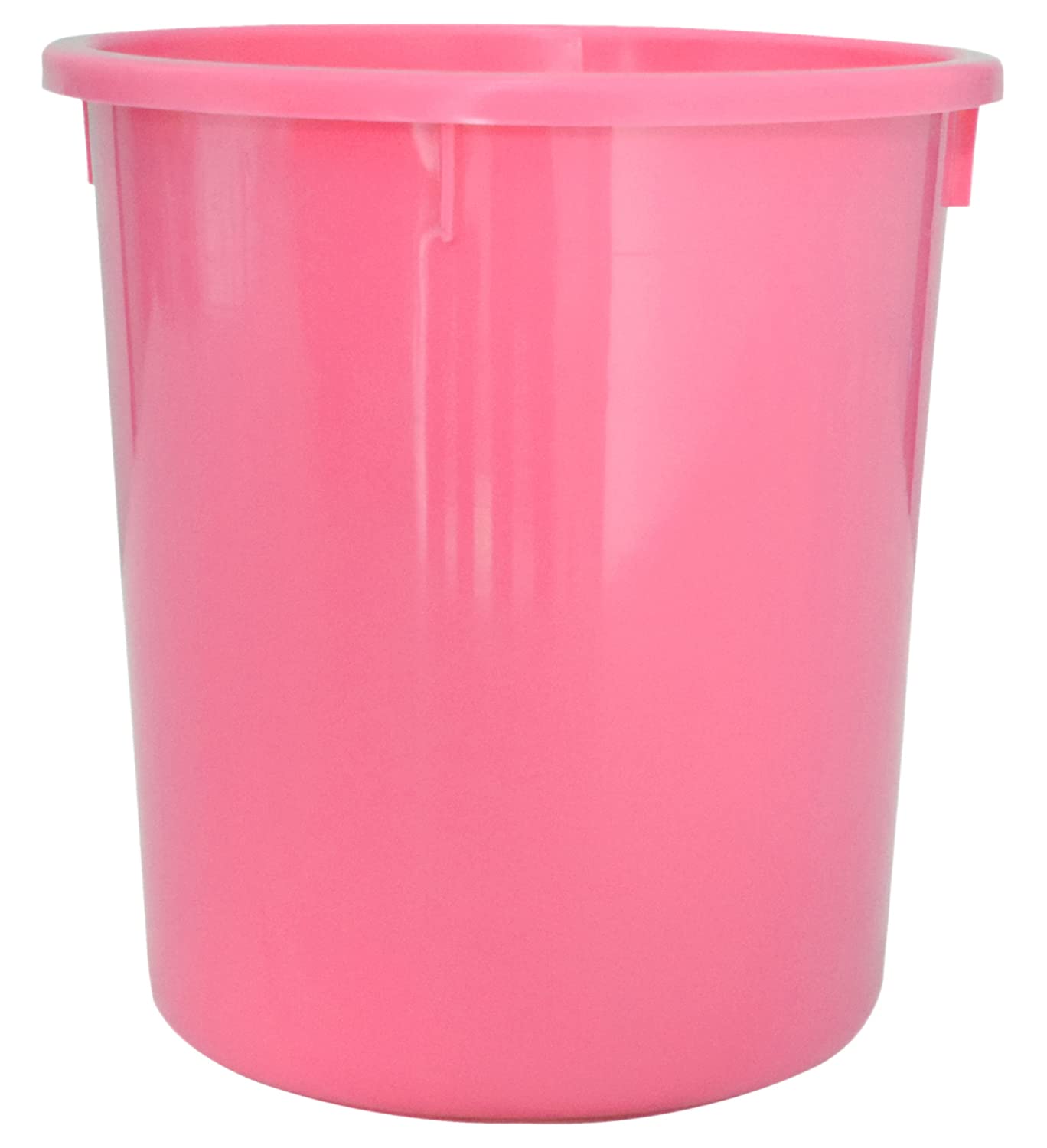 Kuber Industries Plastic Open Plastic Dustbin Without Lid|Trash Bin, Garbage Bin, Waste Bin, 5Ltr. (Pink)-47KM01046